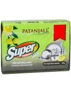 Patanjali Super Dishwash Bar, Pack of 4 (250g each) With Sparkling Power Of Lemon & Wood Ash